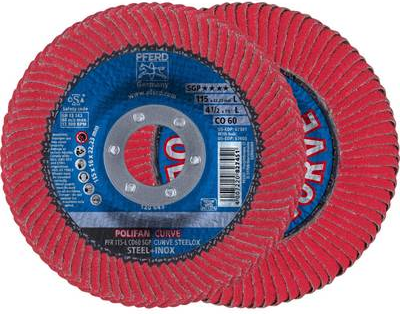 Pferd POLIFAN-Fächerscheibe PFR 115-L CO 60 SGP CURVE STEELOX 67689046 Durchmesser 115 mm 10 St. (67689046)