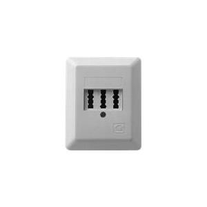 ZE Kommunikationstechnik 3x6 Standard - Wanddose - TAE-NFN - Pearl White, RAL 1013 - Abdeckung mit einer Aussparung (1-672.03.3.01)