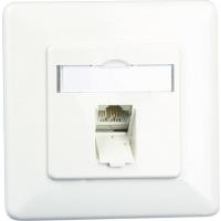 METZ CONNECT BTR E-DAT C6 8(8) UP - Anschlussdose, unterputz - RJ-45 - Pure White, RAL 9010 - 1 Anschluss (1307371002-I)