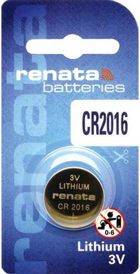 Renata Knopfzelle CR 2016 Lithium CR2016 90 mAh 3 V 1 St. (700303)