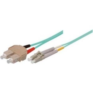 Tecline exertis Connect - Patch-Kabel - SC multi-mode (M) bis LC Multi-Mode (M) - 20 m - Glasfaser - 50/125 Mikrometer - OM3 - Türkis (39985620)