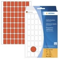 Herma - Etichette adesive permanenti - Red - 12 x 18 mm 1792 Etichetta (32 foglio x 56) (2342)