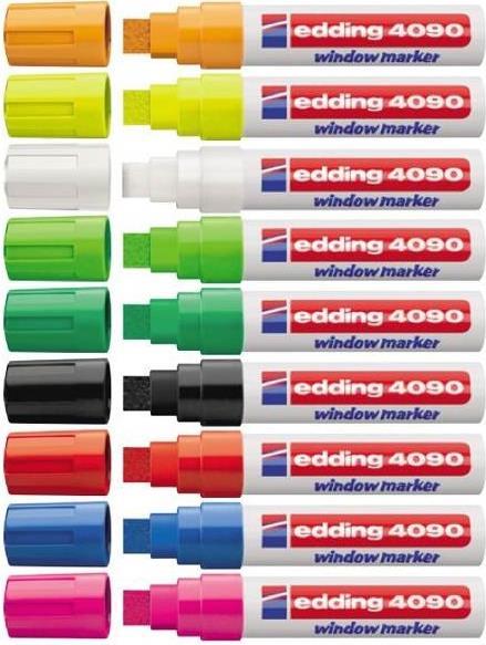 Penna a gesso Edding 4090 nero - verde - rosa - rosso - bianco 5 pezzo(i) (4-4090999)