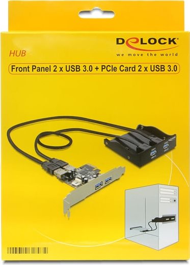 Front Panel 2 x USB 3.0 Typ A mit Anschlusskabel PCI Express x1 2 x intern USB 3.0 Typ A 1 x intern Stromanschluss 4 Pin Molex