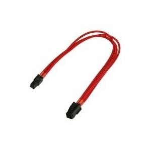 Nanoxia Manhattan 4-Pin P4 Verlängerung - Stromkabel - 4-Pin P4 - Netzstecker P4 - 30cm - Rot - Einzelsleeve (900300019)