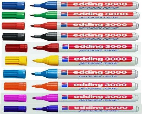 Edding 3000 Blau 10Stück(e) Permanent-Marker (4-3000010)