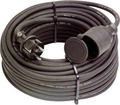 as - Schwabe 60370 Strom Verlängerungskabel Schwarz 25 m (60370)