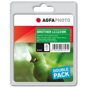 AgfaPhoto Tinte 2xBlack ersetzt LC123BKBP2DR Brother (LC123BKBP2DR)