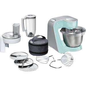 Bosch MUM58020 Küchenmaschine CreationLine, 1000 W, 3,9 l Edelstahl-Rührschüssel, 3D Rührsystem, 7 Schaltstufen, turquoise/silber (MUM58020)