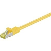 Wentronic goobay - Cavo patch - Da RJ-45 (M) a RJ-45 (M) - 15 m - SFTP PiMF -Cavo grezzo Cat.7 - senza alogeni sagomato - giall