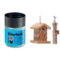Marabu Klarlack, hochglänzend, 50 ml, im Glas Kunstharzlack, farblos, auf Lösungsmittelbasis, wetterfest (110605000)