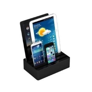 Ladestation ALL DOCK medium - Ladeständer - 9.6 A - 4 Ausgabeanschlussstellen (USB (nur Strom)) - auf Kabel: mini-USB - Schwarz (080441)