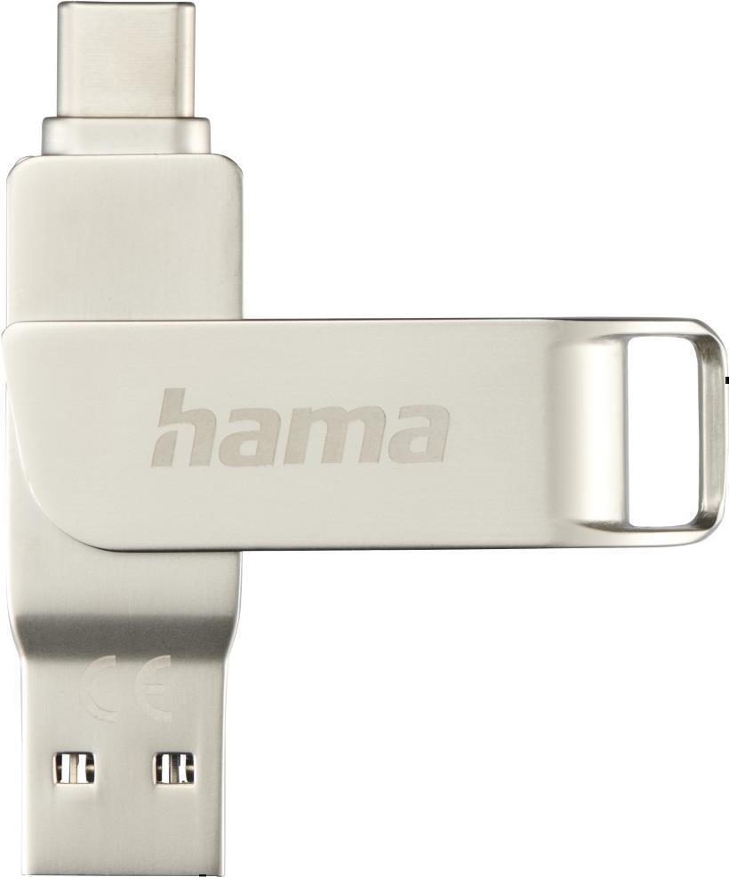 Hama C-Rotate Pro unità flash USB 256 GB USB Type-A / USB Type-C 3.2 Gen 1 (3.1 Gen 1) Argento