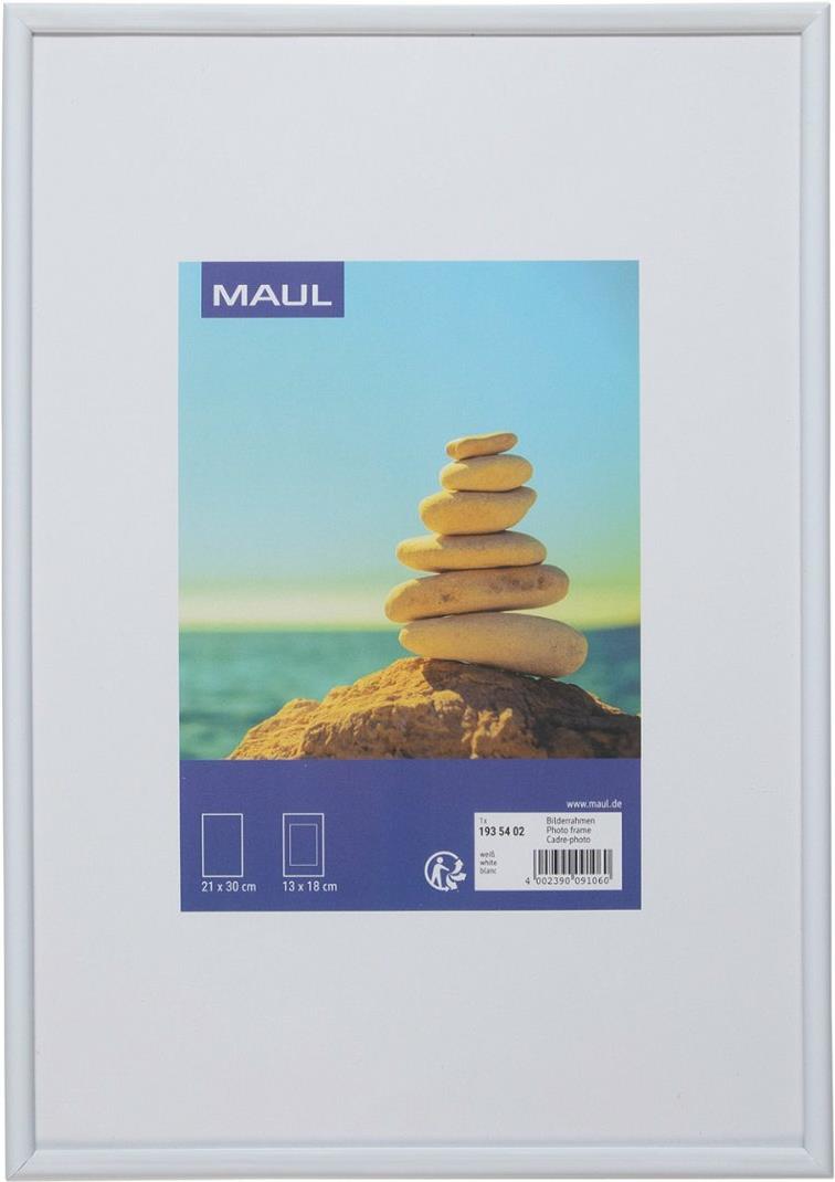 MAUL 1935402 - Frame singolo - Piatti MDF - Plastica - Policarbonato (PC) - White - Tabella - 21 x 30 cm - rettangolare (193540