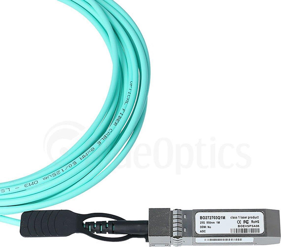 Kompatibles Extreme Networks 10530 SFP28 BlueOptics Aktives Optisches Kabel (AOC), 25GBASE-SR, Ethernet, Infiniband, 10 Meter (10530-BO)