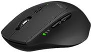 Rapoo MT550 - Maus - optisch - 6 Tasten - drahtlos - 2,4 GHz, Bluetooth 4,0, Bluetooth 3.0 - kabelloser Empfänger (USB) - Schwarz (17745)