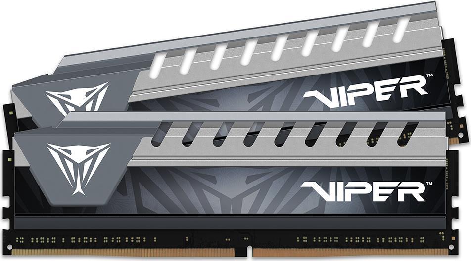 Patriot Memory Patriot Extreme Performance Viper Elite - DDR4 - 8 GB: 2 x 4 GB - DIMM 288-PIN - 2666 MHz / PC4-21300 - CL16 - 1.2 V - ungepuffert - non-ECC - Schwarz/Grau (PVE48G266C6KGY)
