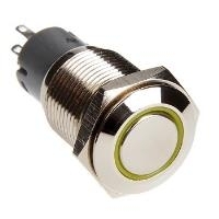 DimasTech Vandalismusschalter/-taster 16mm - Silverline - gelb (PD010)