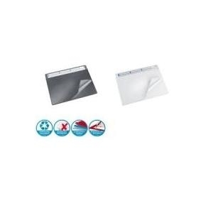 Läufer Schreibunterlage DURELLA SOFT, 500 x 650 mm, braun mit auswechselbarer, blendfreier Klarsichteinlage, trans- (47652)