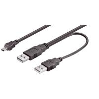 Good Connections - USB 2.0 Anschlusskabel - 2 x USB Typ A (M) - mini USB Typ B (M) - 1.8 m - Schwarz (3310-SY)