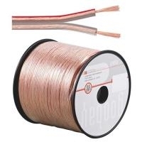 Lautsprecherkabel Premium, 2x 2,5mm², Innenleiter 100% Kupfer, transparent, 100m Spule, Good Connections® (SH-LKT25C1)