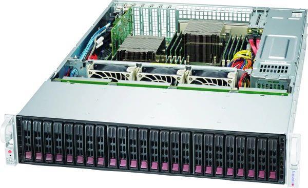 Chassis Supermicro CSE-216BAC4-R1K23LPB nero 2U SC216B LP SAS3 NVMe con 1200 W ridondante