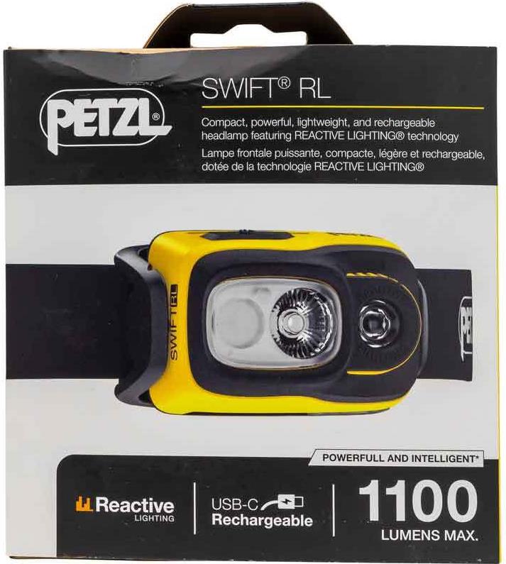 Lampada frontale Petzl E810AB00 SWIFT RL, nera/gialla