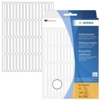 HERMA - Etichette adesive permanenti - bianco - 5 x 35 mm 1920 etichetta(e) (32 fogli x 60) (2300)