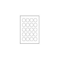Avery Heavy Duty Laser Labels - Nicht ablösbare Polymeretiketten - weiß - 40 mm rund - 480 Stck. (20 Bogen x 24) (L6112-20)
