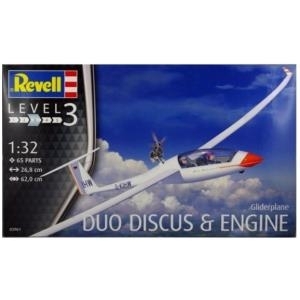 Revell Gliderplane Duo Discus & engine - 1:32 - Montagesatz - Flugzeugzelle - Duo Discus - Mehrzweckflugzeug - Rot - Weiß (03961)