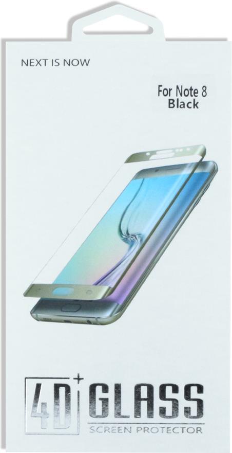 Premium - Samsung N950F Galaxy Note 8 - 4D Glas Displayschutz / Displayschutzfolie - Schwarz