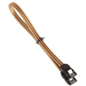 BitFenix Alchemy Premium Modding Series - Serial ATA-Kabel - Serial ATA 150/300/600 - Serial ATA, 7-polig - Serial ATA, 7-polig - 30cm - gold/schwarz (BFA-MSC-SATA330AK-CK)