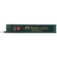 FABER-CASTELL TK-COLOR Farbfeinminen 9085-R, Farbe: rot für alle gängigen Druckbleistifte 0,5 mm, bruchfest, - 12 Stück (128521)