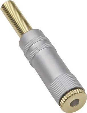 TRU COMPONENTS Klinken-Steckverbinder 3.5 mm Kupplung, gerade Polzahl: 3 Stereo Gold 1 St. (TC-2502109)