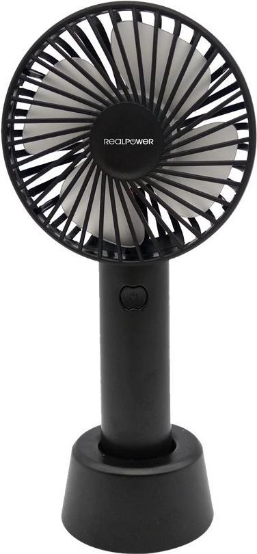 RealPower Mobile Fan Micro-USB Black Fan con batteria (303132)