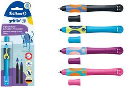 Pelikan griffix penna a inchiostro per mancini - Lovely Pink - Stick Pen - Rosa - Blu - Plastica - Per mancini - Germania (8204