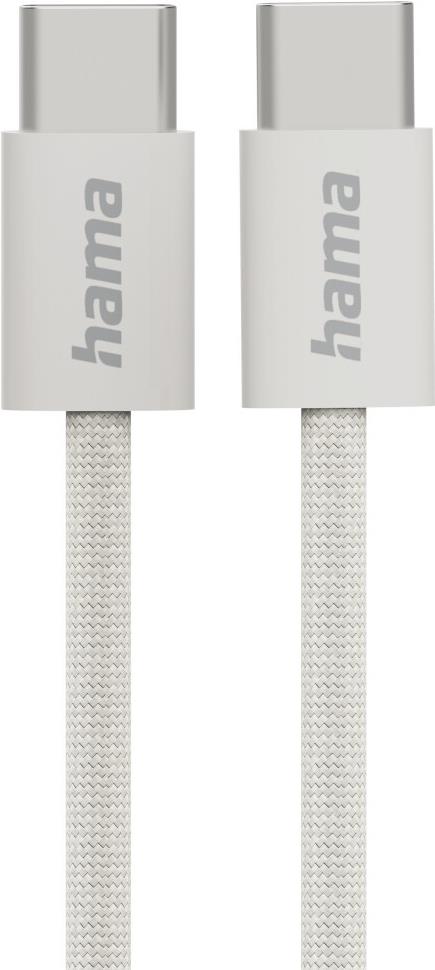 Hama Fabric cavo USB USB 2.0 1 m USB C Grigio