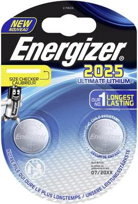 BLISTER 2 PILE CR2025 ULTIMATE E301319403 LITHIUM - ENERGIZE