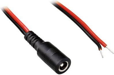 TRU COMPONENTS Niedervolt-Anschlusskabel - 5.50 mm 2.10 mm 0.30 m 1 St. (TC-2511279)