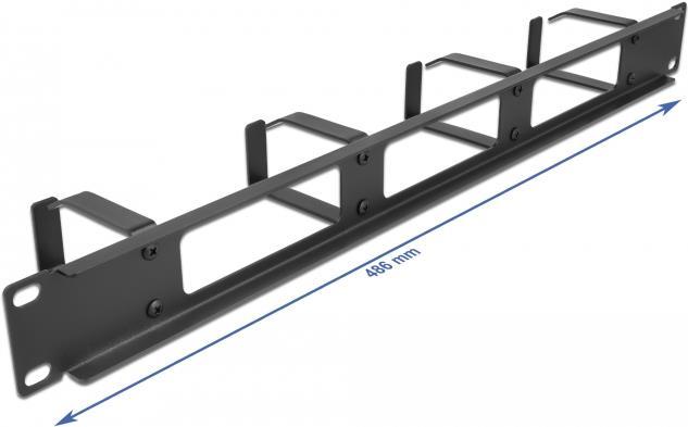 Pannello patch per la gestione dei cavi Delock da 19" con 3 aperture e 4 staffe