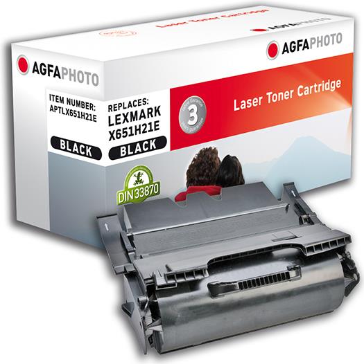 AgfaPhoto - Schwarz - Tonerpatrone (Alternative zu: Lexmark X651H21E) - für Lexmark X651, 652, 654, 656, 658