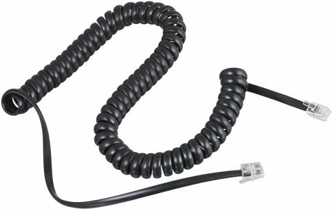 Auerswald 55059 cavo telefonico 2 m Nero (AUERSWALD Spiralkabel fr COMfortel u)