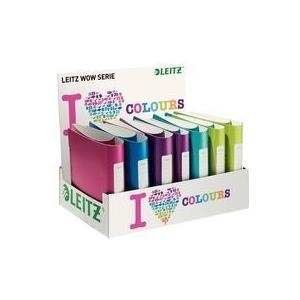 LEITZ Ordner Active WOW, 180 Grad, 15er Display Inhalt: 10 Ordner, Rückenbreite 80 mm (je 2 x pink, blau, - 1 Stück (9401-00-00)