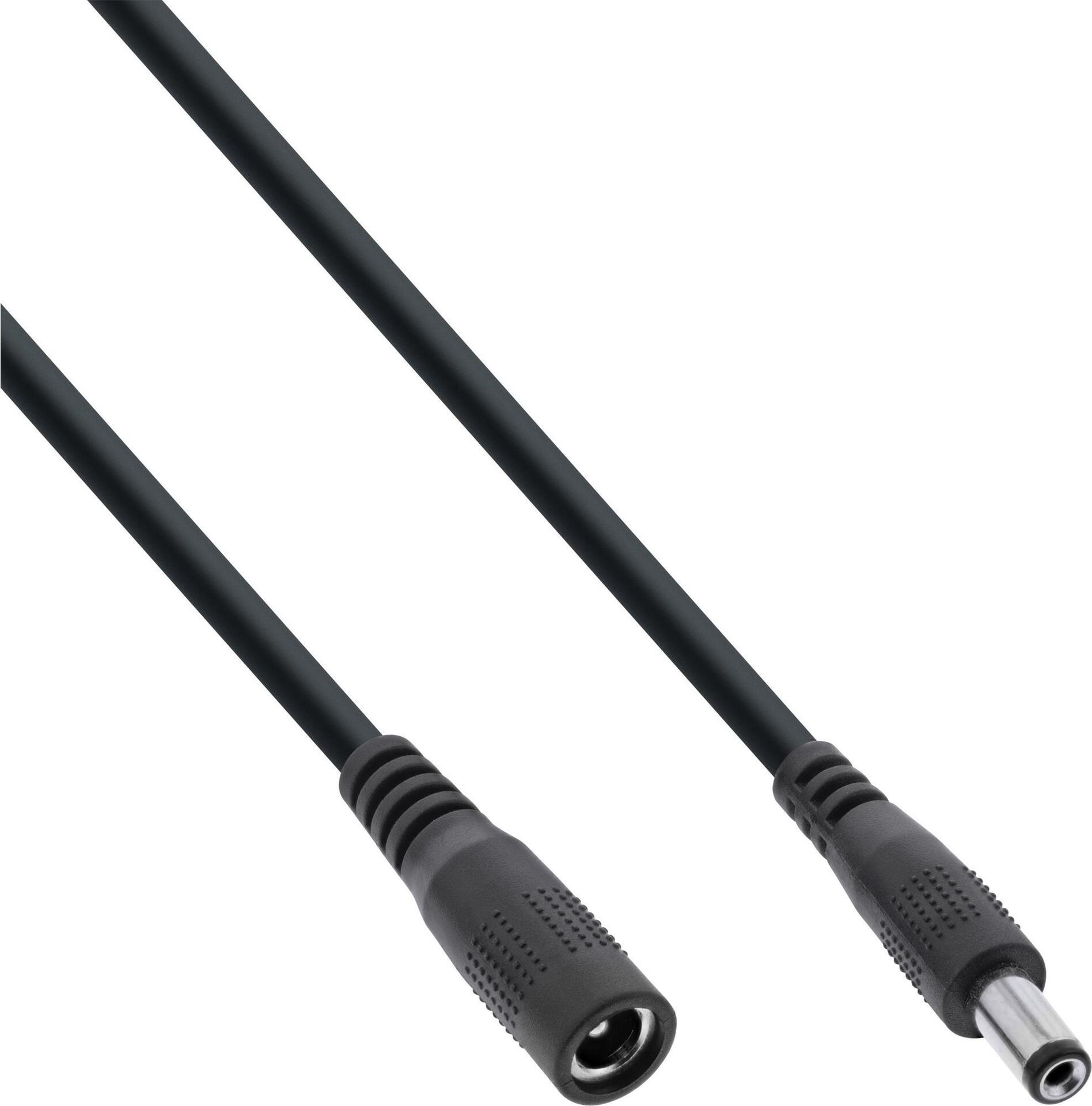 Cavo prolunga DC - Presa DC 5,5x2,1mm - AWG 18 - nero - 5m