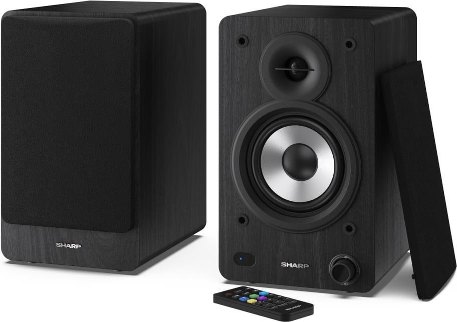 Sharp Bookshelf Speakers altoparlante 2-vie Nero Con cavo e senza cavo 60 W (Bookshelf Speakers - Loudspeaker 2-Way Black Wired