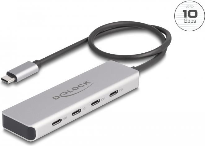 Delock Hub USB USB Type-C da 10 Gbps con 4 prese USB Type-C