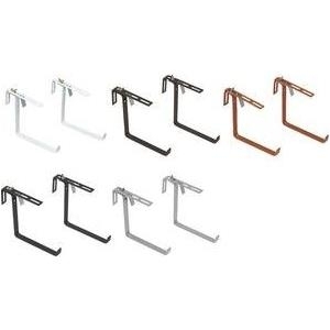 emsa Blumenkasten-Halter BASIC, weiß aus Metall, Tragkraft: 25 kg, Tiefeneinstellung: 160 mm, - 1 Stück (5950001200)