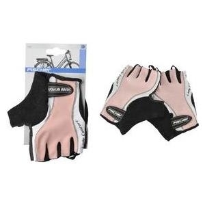 FISCHER Fahrrad-Handschuhe Lady, Größe: L/XL, rosa/schwarz 64 % Polyester, 22 % Polyvinylchlorid, 10 % Polyamid, 4 % - 1 Stück (86324)
