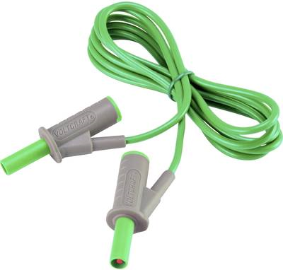 VOLTCRAFT Cavo di misura di sicurezza altamente flessibile spina lamellare 4 mm - spina lamellare 4 mm 15 m verde MSB-501 10 A