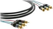 Kramer C-R3VM/R3VM-10 - Videokabel - Component Video - RCA (M) bis RCA (M) - 3,0m - doppelt abgeschirmtes Koaxialkabel - dunkelgrau mit weißen Buchstaben (98-0201010)